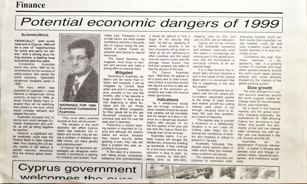 The Cyprus Weekly 01/1999